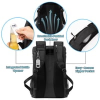 Rucsac Termoizolant PENGDA 30L - Geantă de Picnic Izolată, Rucsac Ultraușor și Impermeabil pentru Bărbați și Femei, pentru Camping, Grătar, Drumeții și Picnic, Negru 5