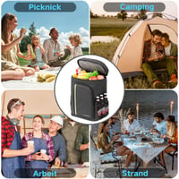 Rucsac Termoizolant PENGDA 30L - Geantă de Picnic Izolată, Rucsac Ultraușor și Impermeabil pentru Bărbați și Femei, pentru Camping, Grătar, Drumeții și Picnic, Negru 3