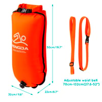 PENGDA plavecká bójka 25L, vodotesný suchý vak na plávanie na otvorenej vode a triatlon – oranžová 4