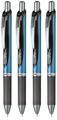 Guličkové pero Pentel EnerGel XM Click BLN75, čierny atrament, hrot 0,5 mm — súprava 3 ks 3