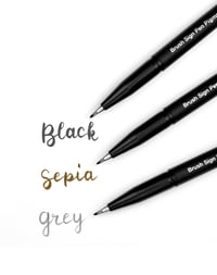 Pentel SESP15-AX Brush Sign Pen štetcový fix s pigmentovým atramentom, čierny, 1 ks 8