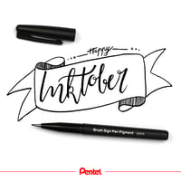 Pentel SESP15-AX Brush Sign Pen štetcový fix s pigmentovým atramentom, čierny, 1 ks 6