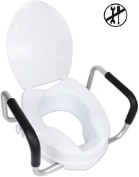 PEPE Mobility 10 cm-es WC-ülőke karfával és fedéllel, fehér 5
