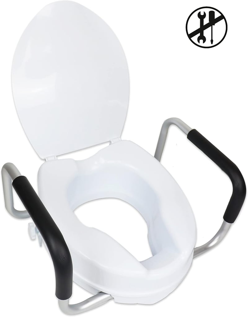 PEPE Mobility 10 cm-es WC-ülőke karfával és fedéllel, fehér