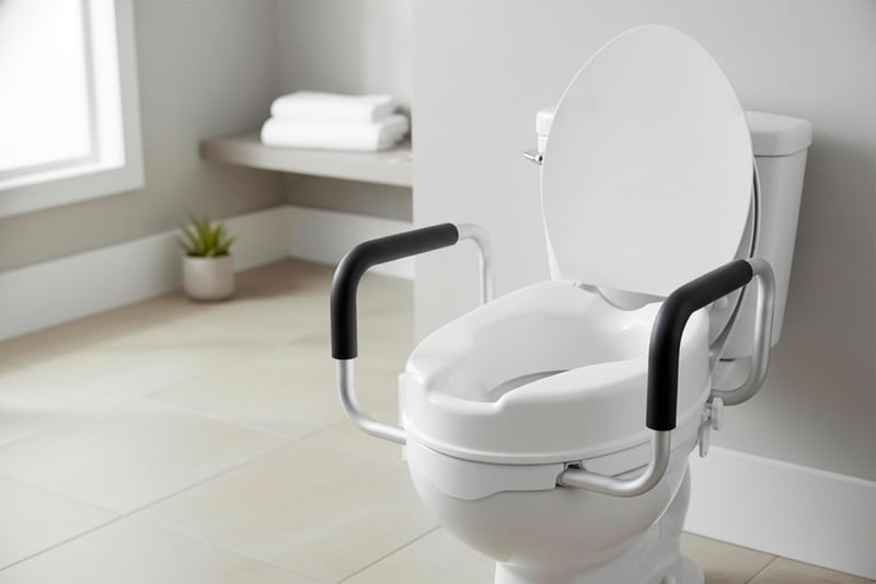 PEPE Mobility 10 cm-es WC-ülőke karfával és fedéllel, fehér