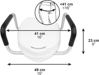 PEPE Mobility 10 cm-es WC-ülőke karfával és fedéllel, fehér 3