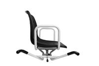 Scaun de duș rotativ la 360 de grade PEPE Mobility cu spătar, culoare negru, pentru vârstnici și adulți 6