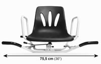 Scaun de duș rotativ la 360 de grade PEPE Mobility cu spătar, culoare negru, pentru vârstnici și adulți 4
