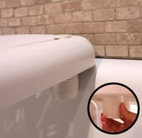 Scaun de cadă PEPE Mobility cu mâner, dispozitiv ajutător de baie din plastic alb pentru vârstnici și adulți, până la 110 kg 4