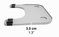 PEPE Mobility Tácka na invalidný vozík s držiakom na pohár, odnímateľná, 58 cm, sivá 3