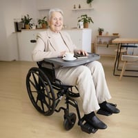 PEPE Mobility Tácka na invalidný vozík s držiakom na pohár, odnímateľná, 58 cm, sivá 9
