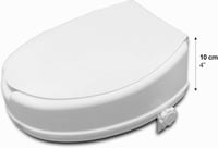 PEPE Mobility WC nadstavec s vekom 10 cm, biely ortopedický zdvihák — prasklina na plastových pántoch (stav: pozri 2. obrázok) 7