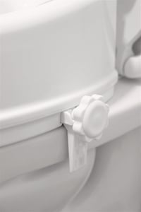 PEPE Mobility WC nadstavec s vekom 10 cm, biely ortopedický zdvihák — prasklina na plastových pántoch (stav: pozri 2. obrázok) 8