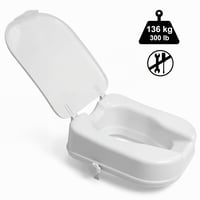PEPE Mobility nadstavec na WC s vekom, 10 cm, štvorcový, biela pomôcka na zvýšenie toalety pre osoby so zníženou pohyblivosťou 4