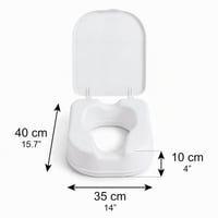 PEPE Mobility nadstavec na WC s vekom, 10 cm, štvorcový, biela pomôcka na zvýšenie toalety pre osoby so zníženou pohyblivosťou 3