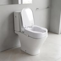 PEPE Mobility nadstavec na WC s vekom, 10 cm, štvorcový, biela pomôcka na zvýšenie toalety pre osoby so zníženou pohyblivosťou 6