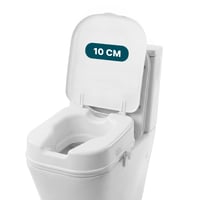 PEPE Mobility nadstavec na WC s vekom, 10 cm, štvorcový, biela pomôcka na zvýšenie toalety pre osoby so zníženou pohyblivosťou 1