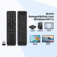 Podsvietená klávesnica Pepper Jobs W10 s laserovou myšou, 6-osový gyroskopický ovládač Air Remote, ovládač pre Windows 10 Mini PC GLK-UC2X 6