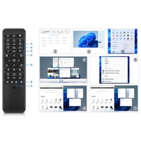Podsvietená klávesnica Pepper Jobs W10 s laserovou myšou, 6-osový gyroskopický ovládač Air Remote, ovládač pre Windows 10 Mini PC GLK-UC2X 4