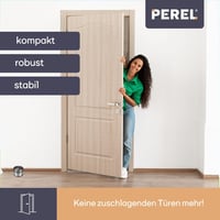 Perel rozsdamentes acél ajtótartó 9 cm átmérő 7,5 cm magas 1,1 kg 2