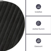 Perel rozsdamentes acél ajtótartó 9 cm átmérő 7,5 cm magas 1,1 kg 4