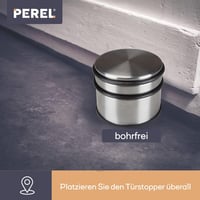 Perel rozsdamentes acél ajtótartó 9 cm átmérő 7,5 cm magas 1,1 kg 7