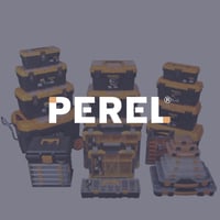 Kufor na náradie Perel 16,7 l s vyberateľnou priehradkou, z polypropylénu, so sklopnou rukoväťou a zámkom, 41 x 20,9 x 19,5 cm 7