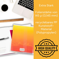 Perfect Line 12 bucăți coperți pentru cărți, înălțime 30,5 cm, protecție școlară din material PP extra rezistent, folie transparentă și lavabilă, până la 56 cm lățime, fabricat în UE 4
