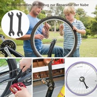 PERFETSELL Set 2 chei conice pentru butuc bicicletă, 13/14/15/16 mm, oțel carbon, cheie pentru conuri butuc bicicletă 7