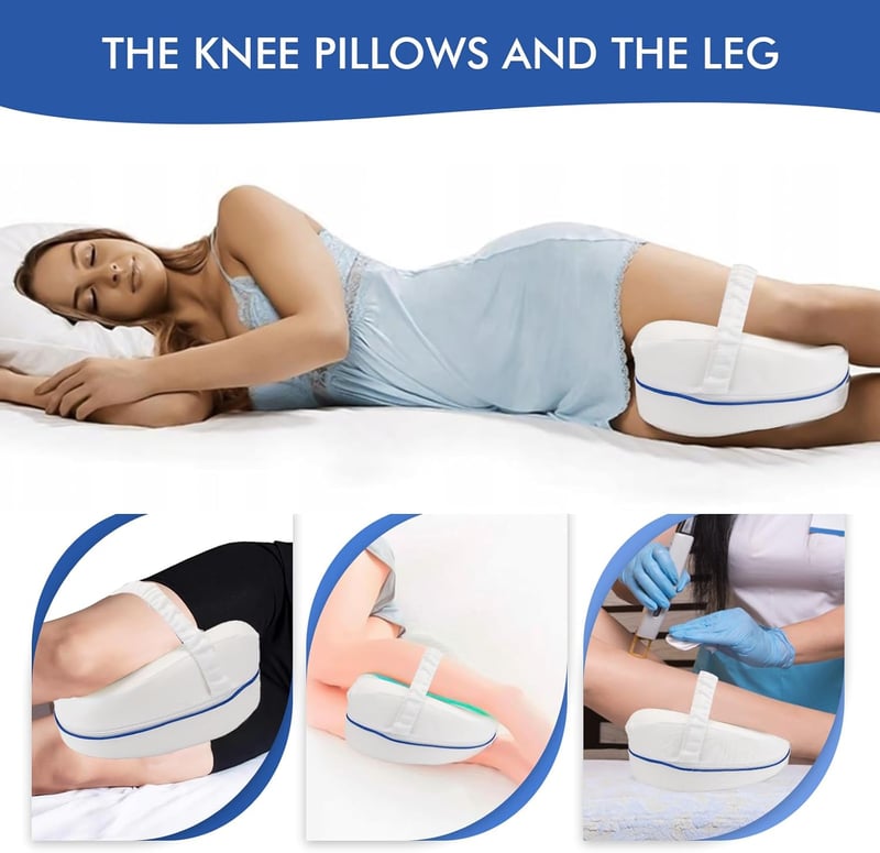 Perffi Térdpárna Oldalfekvőknek, Ortopéd Lábpárna Memory Foam Habból, Ergonomikus Pozicionáló Párna Fájdalommentes Alváshoz