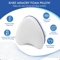 Perffi Térdpárna Oldalfekvőknek, Ortopéd Lábpárna Memory Foam Habból, Ergonomikus Pozicionáló Párna Fájdalommentes Alváshoz 4