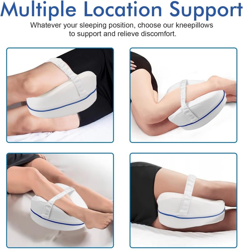 Perffi Térdpárna Oldalfekvőknek, Ortopéd Lábpárna Memory Foam Habból, Ergonomikus Pozicionáló Párna Fájdalommentes Alváshoz
