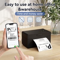 Termálna tlačiareň štítkov PeriPage Bluetooth, bezdrôtová tlačiareň prepravných štítkov 4x6, kompatibilná s iPhone, iPad, Android a Windows, podpora USPS, DHL, UPS 3
