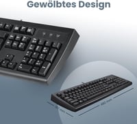 Perixx Periboard-107 PS2 Ergonomikus Billentyűzet QWERTZ, Fekete 7