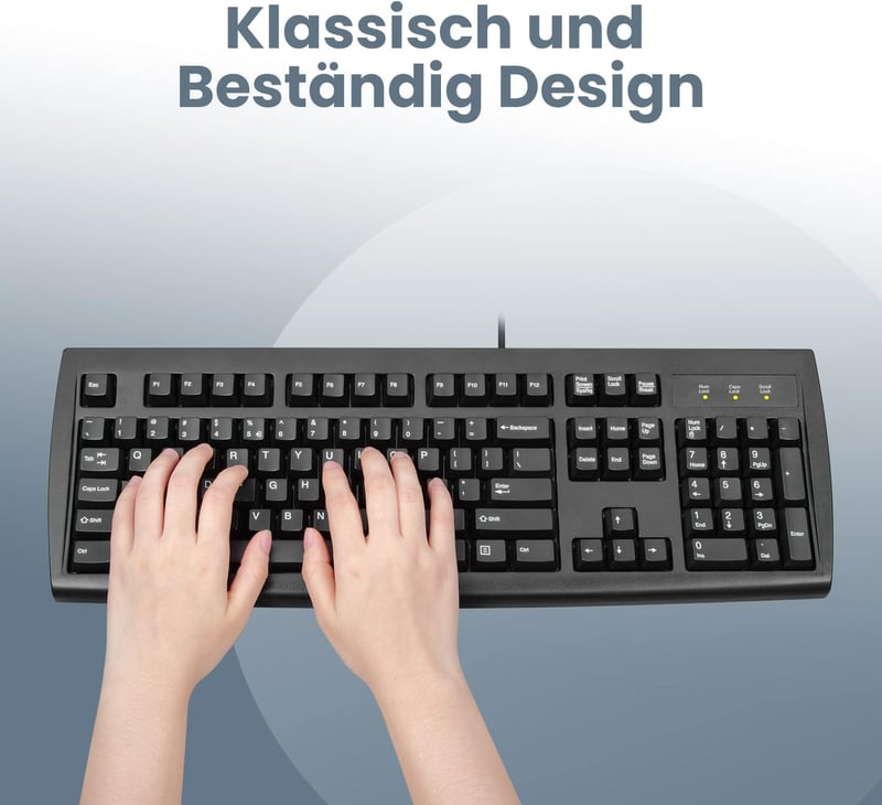 Perixx Periboard-107 PS2 Ergonomikus Billentyűzet QWERTZ, Fekete