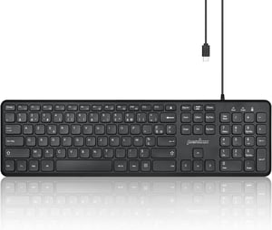Perixx PERIBOARD-210C USB-C žičana tipkovnica, AZERTY - crna