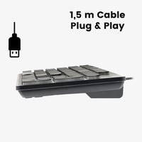 Káblová USB klávesnica Perixx PERIBOARD-317, biele LED podsvietenie, UK QWERTY – čierna 5