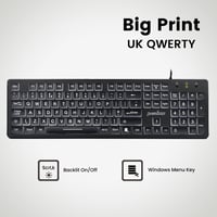 Káblová USB klávesnica Perixx PERIBOARD-317, biele LED podsvietenie, UK QWERTY – čierna 4
