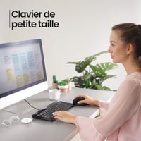 Tastatură mini cu fir Perixx PERIBOARD-409U pentru Windows, USB, Negru, layout AZERTY 6
