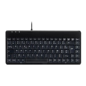 Tastatură mini cu fir Perixx PERIBOARD-409U pentru Windows, USB, Negru, layout AZERTY
