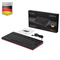 Kábová miniklávesnica Perixx PERIBOARD-422 FR USB-C – čierna, kompaktný dizajn, francúzske rozloženie 7