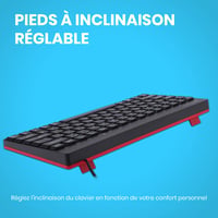 Kábová miniklávesnica Perixx PERIBOARD-422 FR USB-C – čierna, kompaktný dizajn, francúzske rozloženie 6