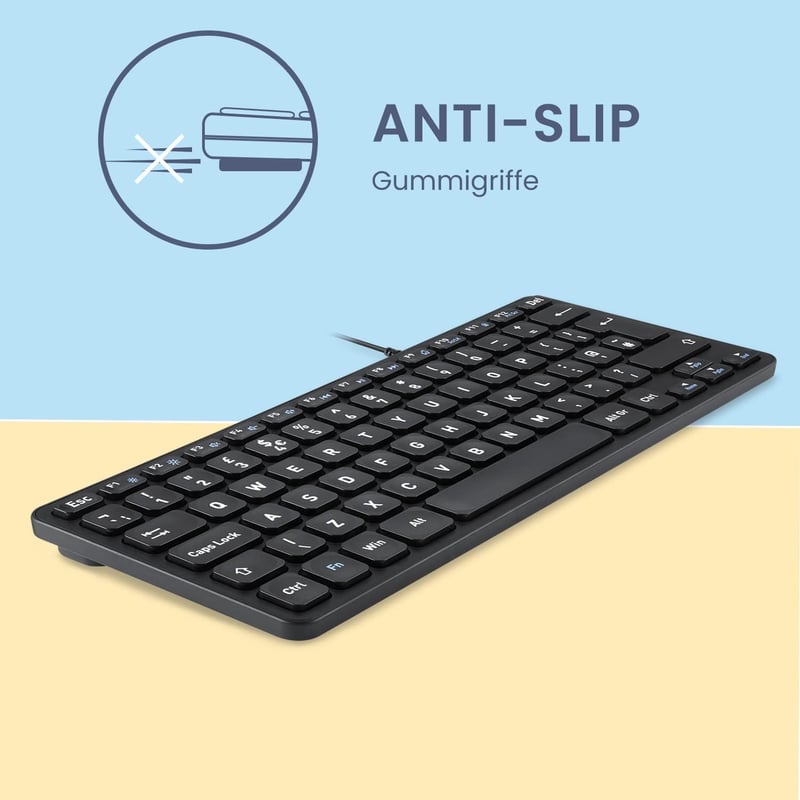 Perixx PERIBOARD-432 Vezetékes USB Billentyűzet Német Kiosztás Vékony Dizájn