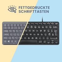 Perixx PERIBOARD-432 Vezetékes USB Billentyűzet Német Kiosztás Vékony Dizájn 2