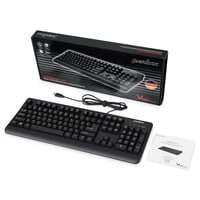Perixx PERIBOARD-517 Vodeodolná umývateľná USB klávesnica s numerickou časťou, IP65, QWERTZ, čierna, Windows 5