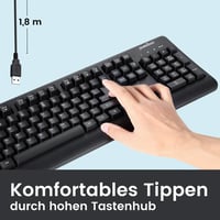 Perixx PERIBOARD-517 Vodeodolná umývateľná USB klávesnica s numerickou časťou, IP65, QWERTZ, čierna, Windows 4