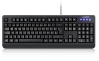 Perixx PERIBOARD-517 Vodeodolná umývateľná USB klávesnica s numerickou časťou, IP65, QWERTZ, čierna, Windows 1