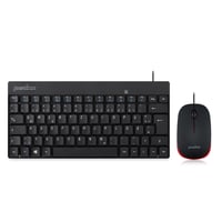 Perixx PERIDUO-212 USB tipkovnica + miš set, QWERTZ, njemački - crno/crvena 1