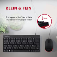 Perixx PERIDUO-212 USB Billentyűzet QWERTZ Német Fekete Piros 5