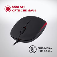 Perixx PERIDUO-212 USB Billentyűzet QWERTZ Német Fekete Piros 4